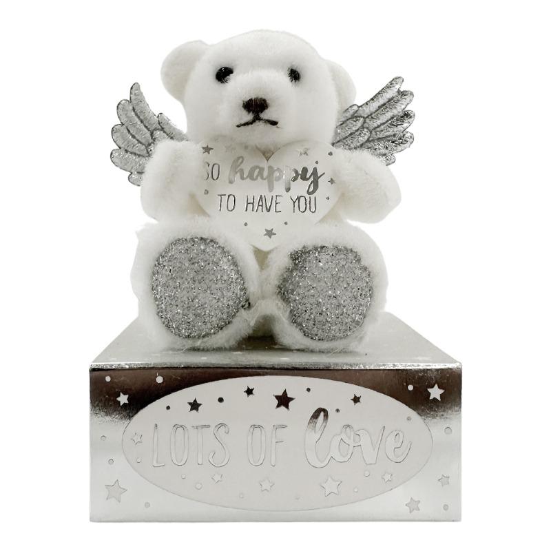 Top Model Wish Fulfiller Guardian Angel Bear Silver