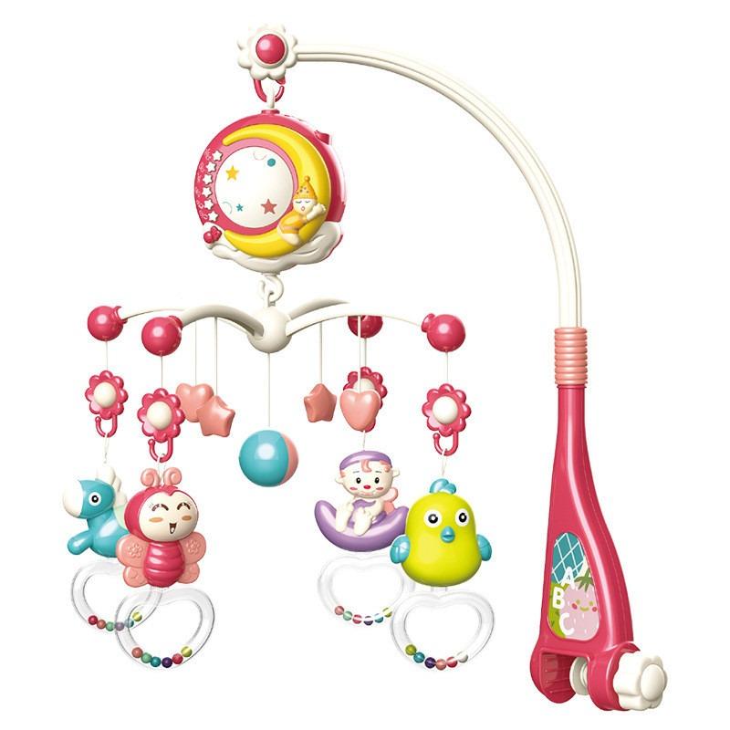Ibi-Irn Bed Rack with Bells and Lights- Pink