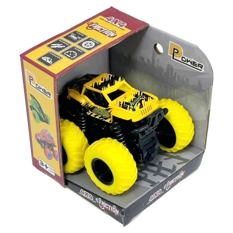 D-Power Friction Military Stunt Car - Yellow