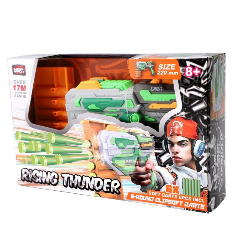 هيب شوت رايزينغ ثاندر مسدس دارت إسفنجي 6 دارت