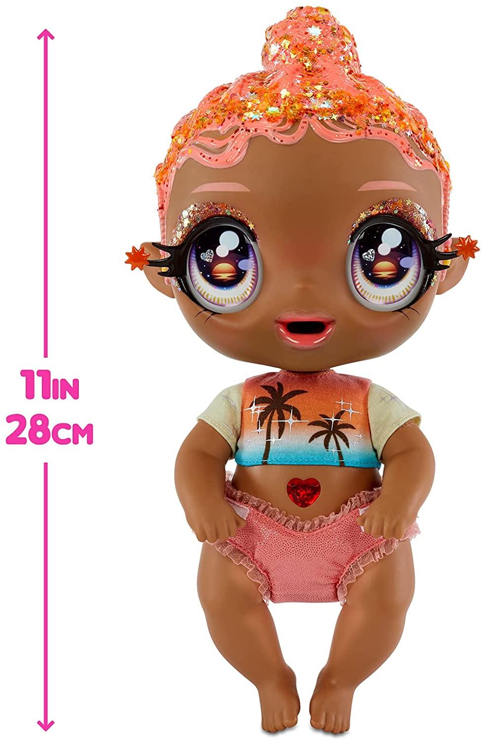Glitter Babyz Dreamia Stardust Baby Doll and Solana Sunburst Baby Doll Bundle