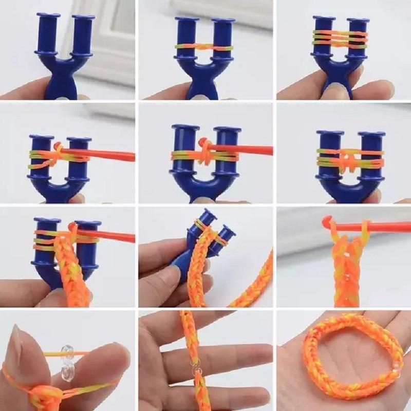 Essen Loom Rubber Bands Bracelet Making DIY Craft Kit