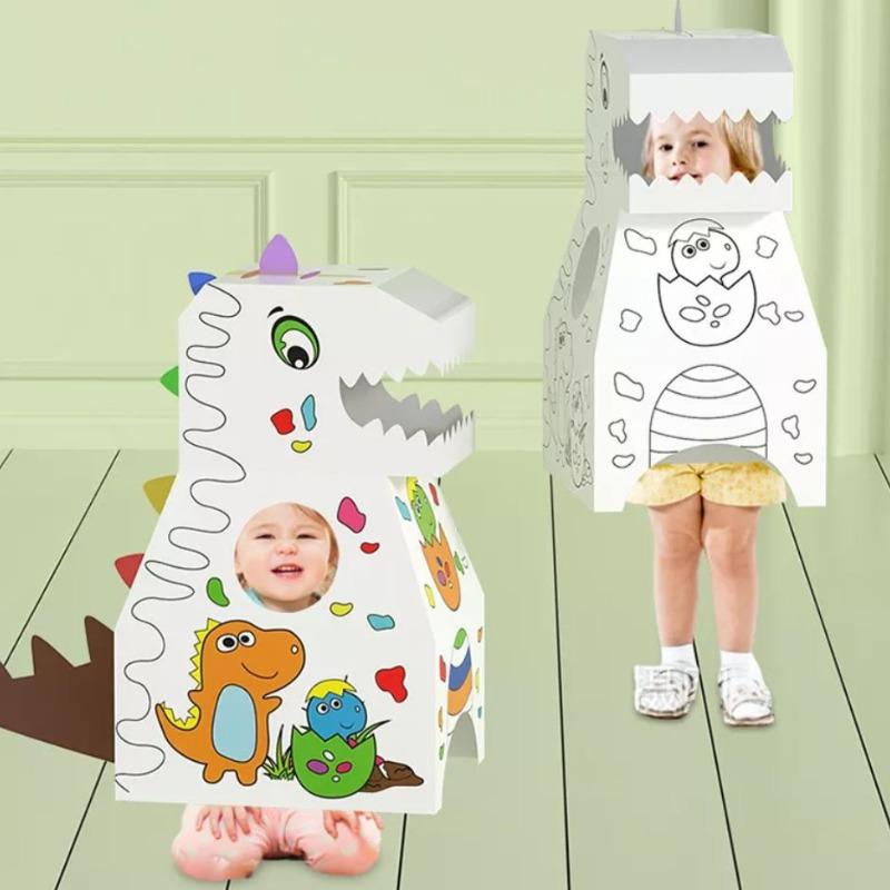 Coloring Cardboard 3D Dinosaur Wearable Doodle