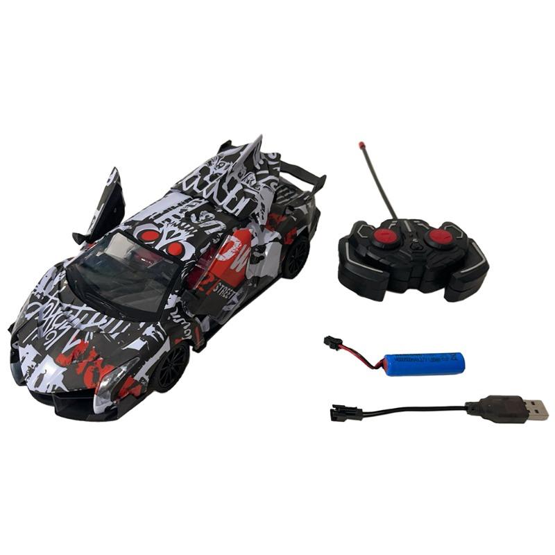 سيارة سباق رياضية نابضة بالحياة بمقياس 1:16 تعمل بالتحكم عن بعد مع إضاءة