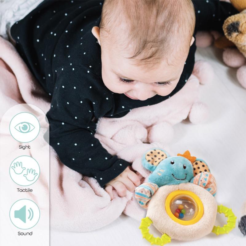 Moon Elephant Design Baby Soft Rattle Teether