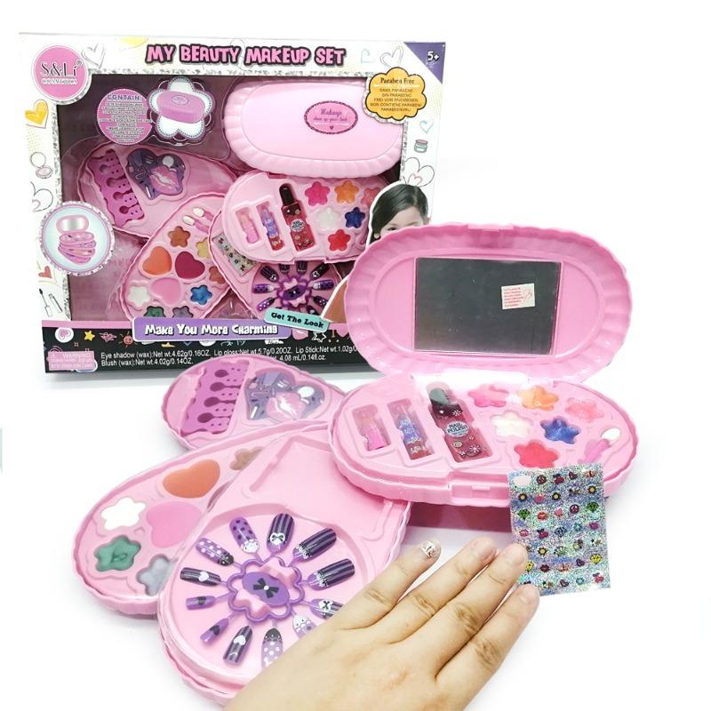 Buy 1 Get 1 Free Sparkle And Gliter Make Up And nails Set + Beauty Bomb 3d Nail Art Cosetics Set With Glasses