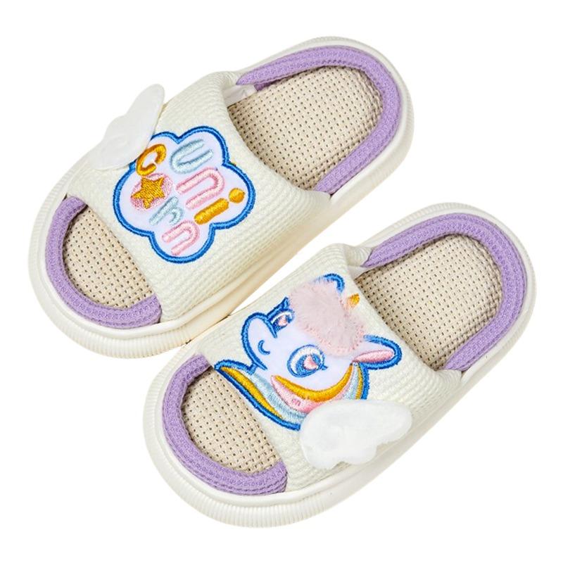 Cheerful Mario Purple Unicorn Fabric Slipper