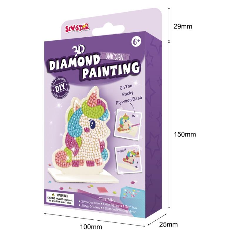 Sew Star Diamond Painting Unicorn Play Wood Kit