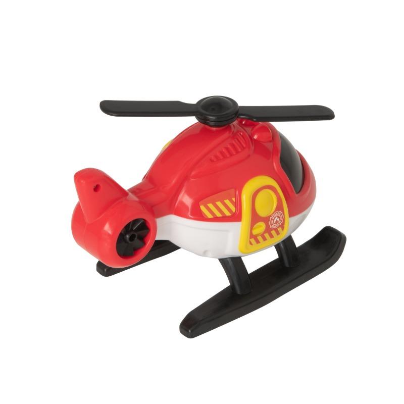 Teamsterz Construction Trucks Fire Helicopter Toy - Rescue Vehicle Playset