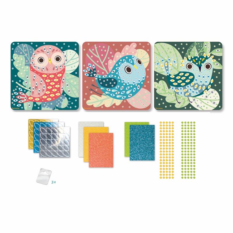 Sycomore Stick & Fun Small 3 Maxi Mosaics - Birds