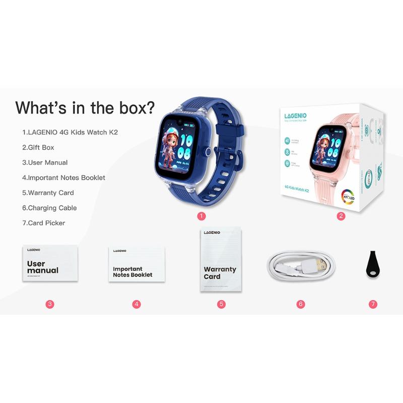 Lagenio Smart Watch with AMOLED 680 Display - Blue