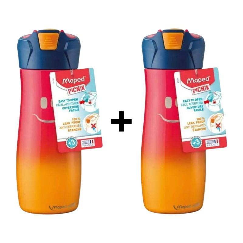 Buy 1 Get 1 Maped Picnik Concept Steel Bottle 580ml - Pink