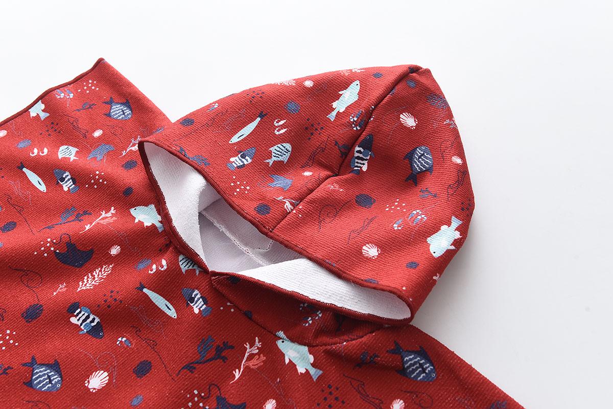 Seashell - Kids Beach Towel Fish Red