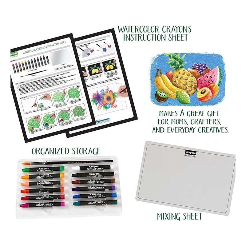 كرايولا - عصي تلوين مائية فاخرة وفرشاة طلاء من سيجنتشر - 12 قطعة