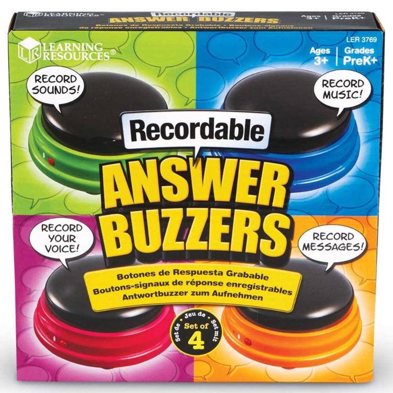 Learning Resources Set of 4 Recordable Answer Buzzers