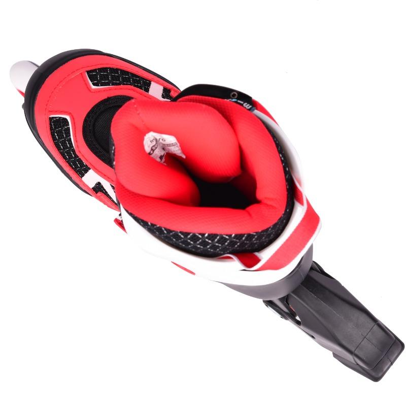 مايكرو ماكسي - حذاء تزلج قابل للتعديل كوزمو بيربل لون أسود و أحمر مقاس 31-34