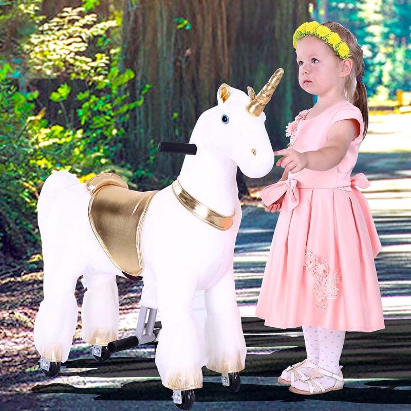 Tobys Ponycycle Rideamal Ride on - Golden Unicorn