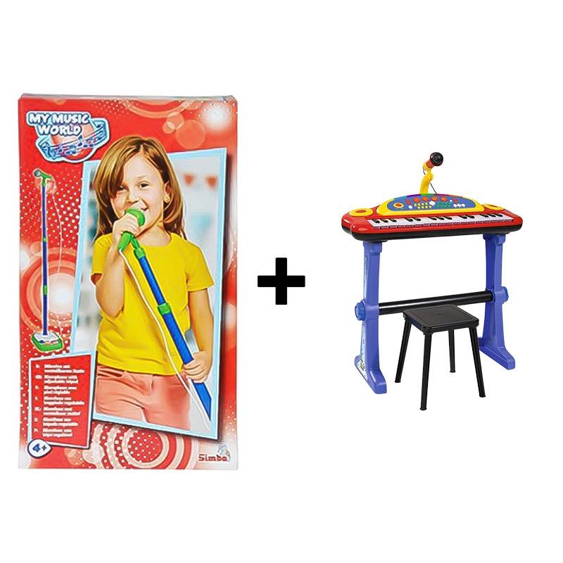 اشتري 1 واحصل على 1 مجانا سيمبا لوحة بيانو + ماكيروفون ستاند طويل