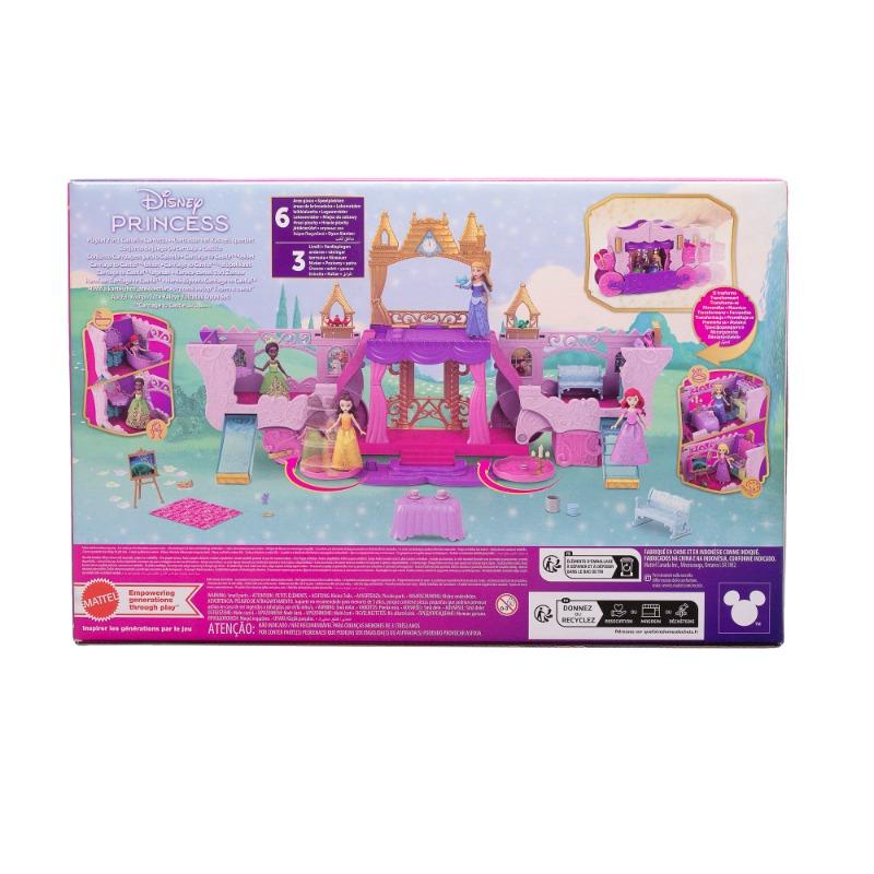 مجموعة لعب 2 في 1 لعربة الدمى الصغيرة من ديزني برنسيس إلى القلعة (أورورا)