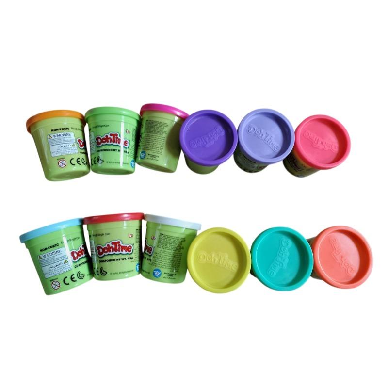 Dohtime 4+2 Pack Bright Colors Modeling Dough Set - Non-Toxic Kids Clay