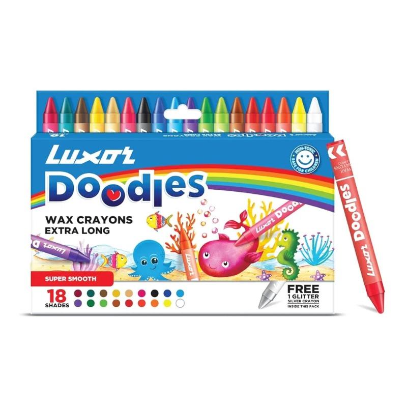 شمع تلوين لوكسور طويل جدًا 90x8 ملم - 18 قطعة - 2371