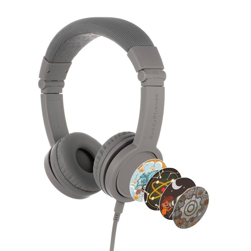 بودي فونز - سماعة رأس إكسبلور بلس قابلة للطي مع ميكروفون - رمادي