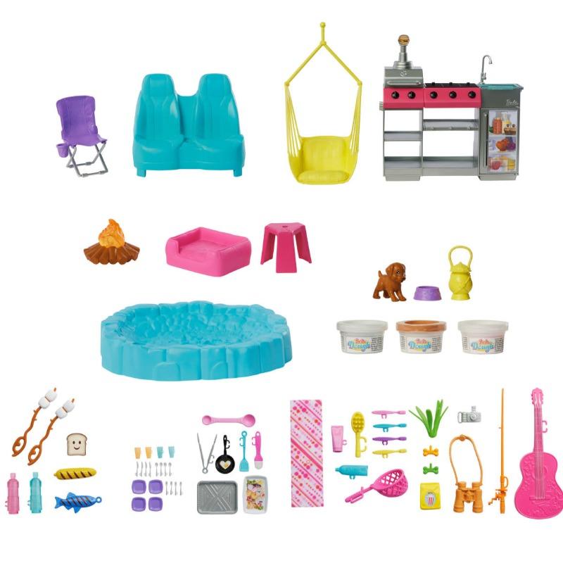 Barbie Dream Camper Playset with Pop-Up Tent and Accessories
