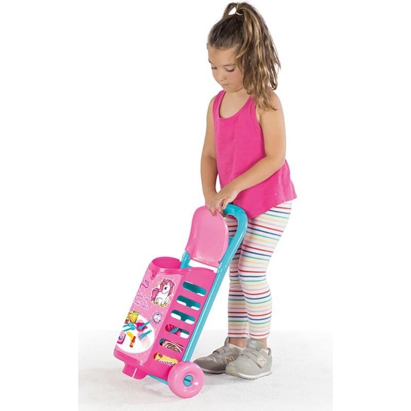 Dolu - Unicorn Trolley With Kitchen Set - Assorted