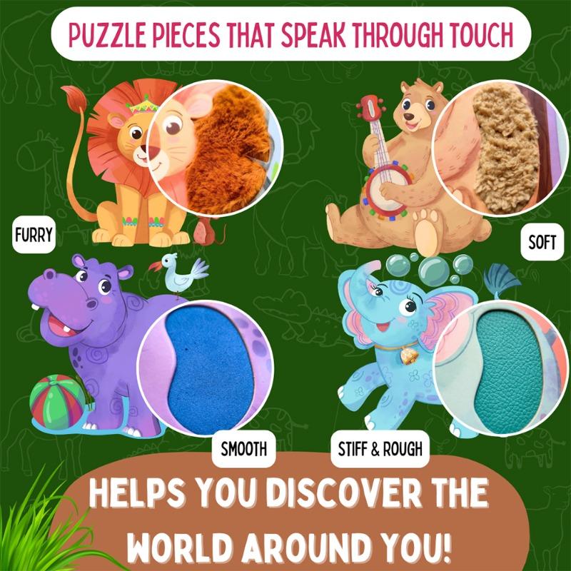Touch & Feel Puzzle - Wild Animals
