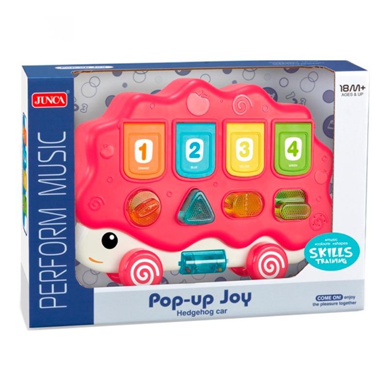 Junca Pop Up Joy Hedgehog Car - Pink