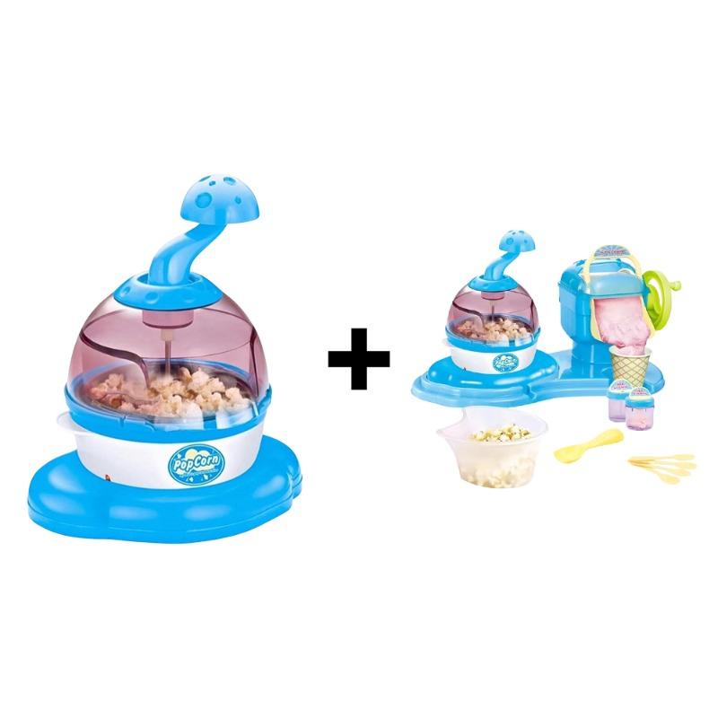 Buy 1 Get 1 Free Little Chef Popcorn Machine - Blue + Diy 2 In 1 Popcorn And Ice Cream Machine - Blue
