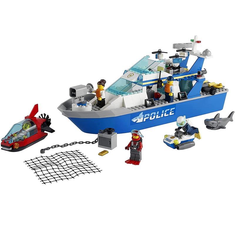 Lego City Police Patrol Boat Building