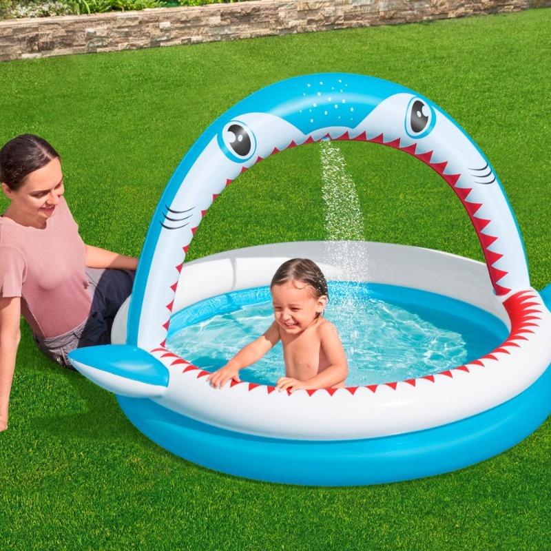 Bestway Shark-tastic Pool with Water Float 163 x 127 x 92 cm