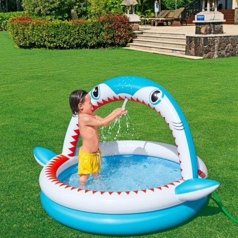 Bestway Shark-tastic Pool with Water Float 163 x 127 x 92 cm