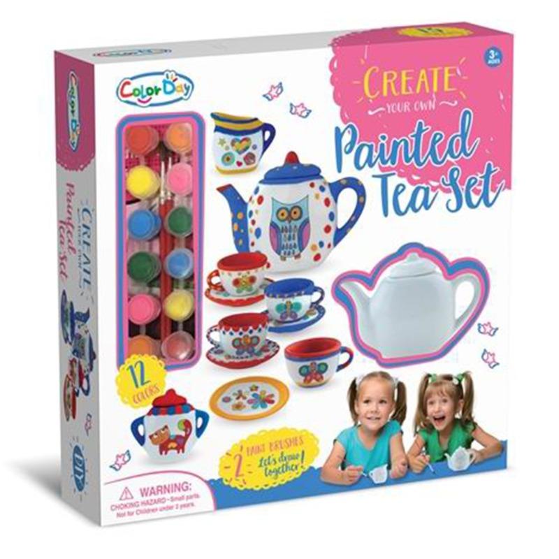 DIY Painted Teapot Set