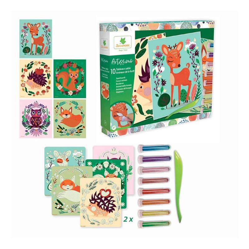 سايكومور - الواح رملية كبيرة - حيوانات الغابة 10 قطع