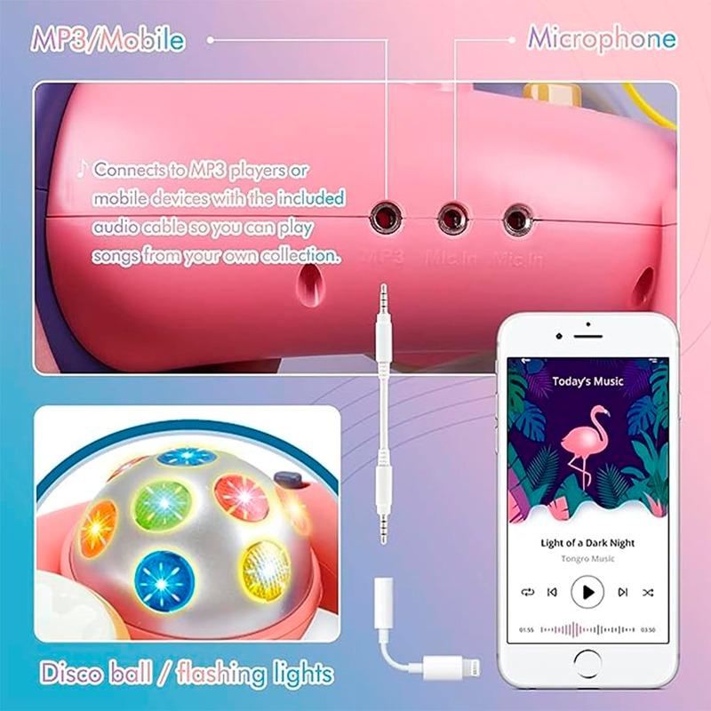 مجموعة الأدوات الموسقية متعددة الوظائف لون وردي