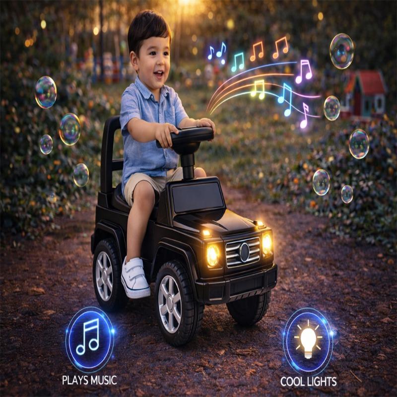 سيارة جيب فاخرة سوداء من ستار مارز، إصدار أسود للأطفال