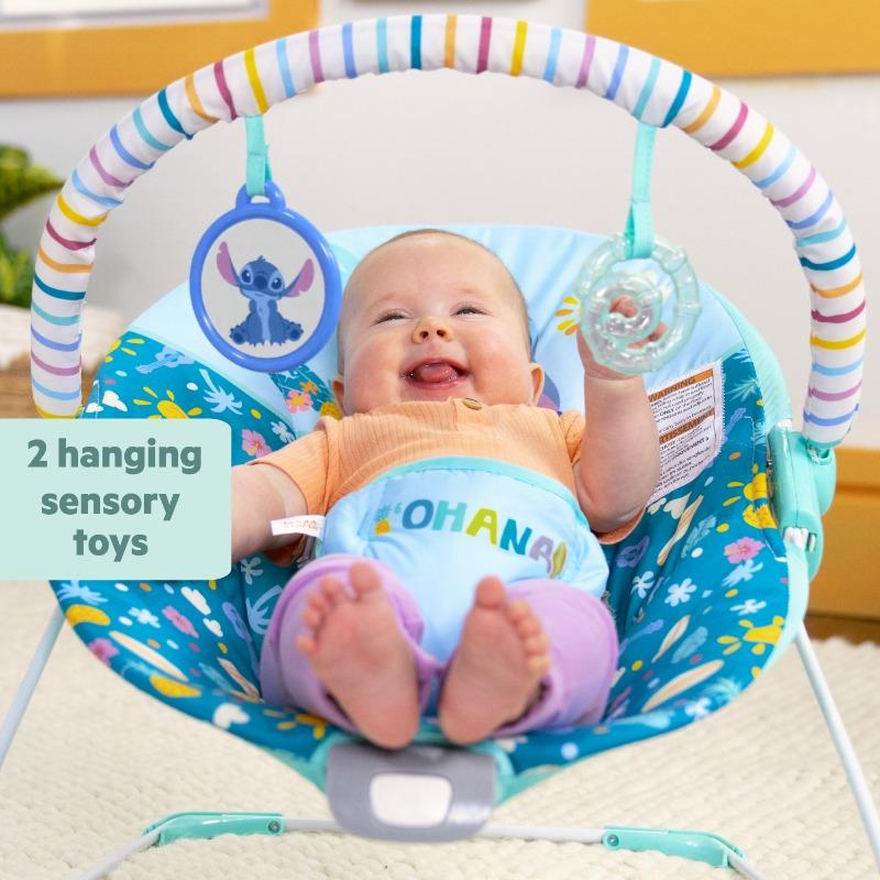 Bright Starts Disney Stitch Ohana Paradise Vibrating Bouncer