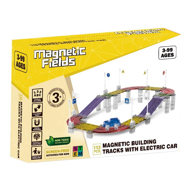 Magnetic Fields Building Magnetic Tracks Set - 113 Pcs
