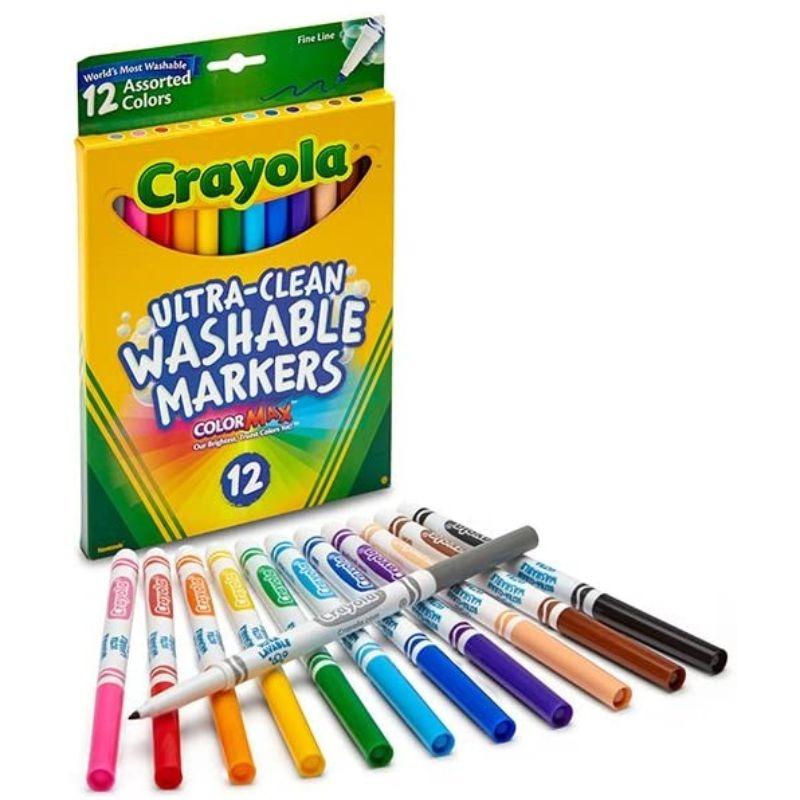 Crayola Washable Ultra Fineliner Felt-Masters -12 Colors