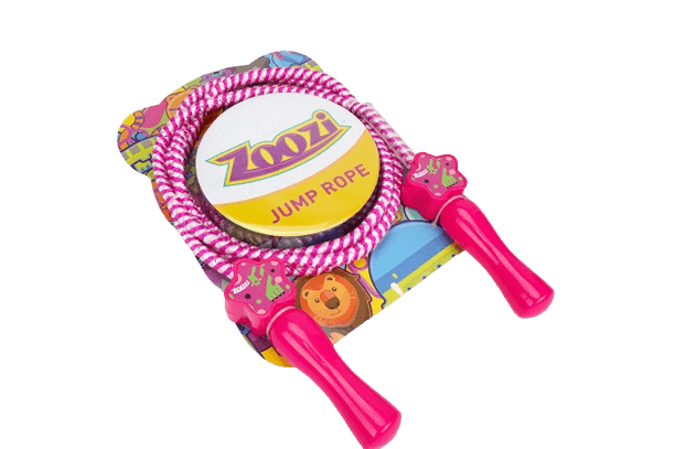 حبل قفز مع مقبض من البولي بروبيلين 215 سم - وردي