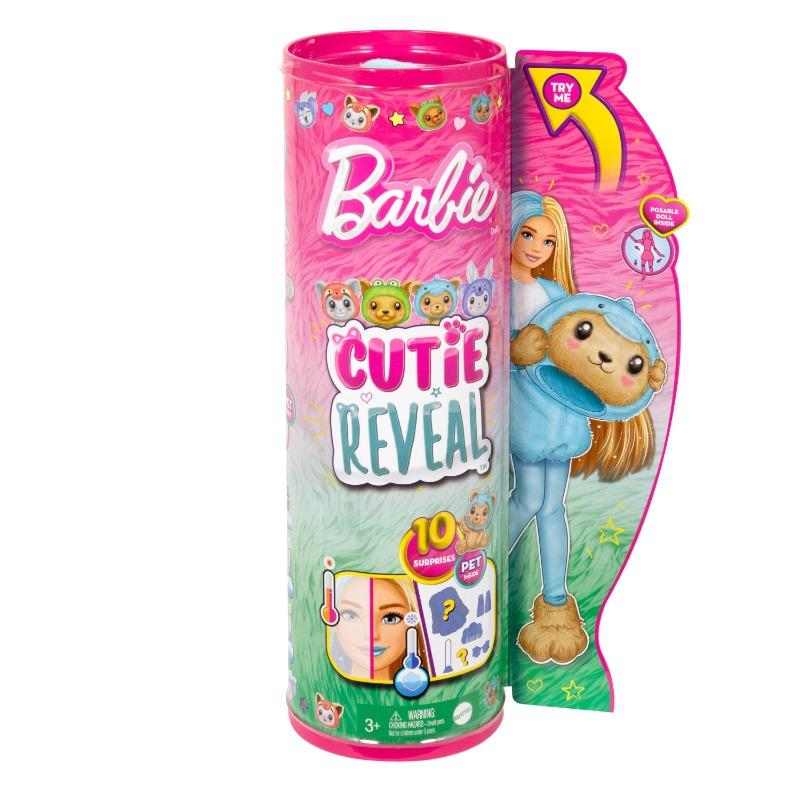 Barbie Cutie Reveal Doll with Stuffed Animal Outfit and 10 Surprises - Blue