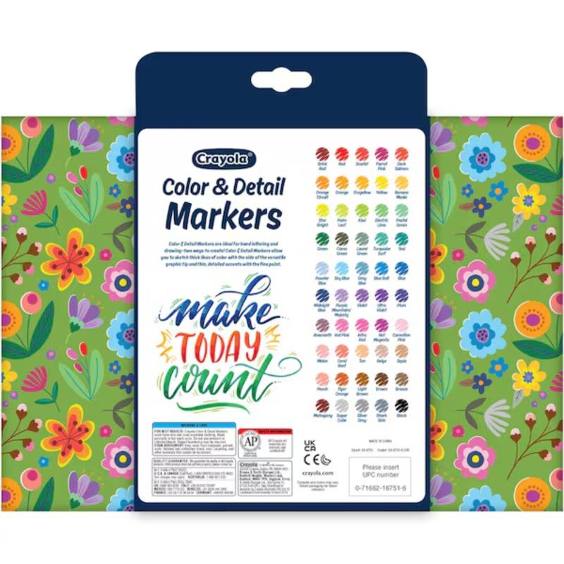 مجموعة أقلام كرايولا للألوان والتفاصيل – 50 قلم تلوين
