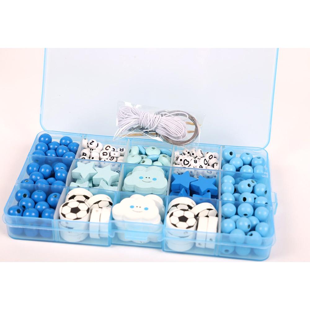 توينسكو - مجموعة صناعة ميداليات وأساور الخرز - لون أزرق