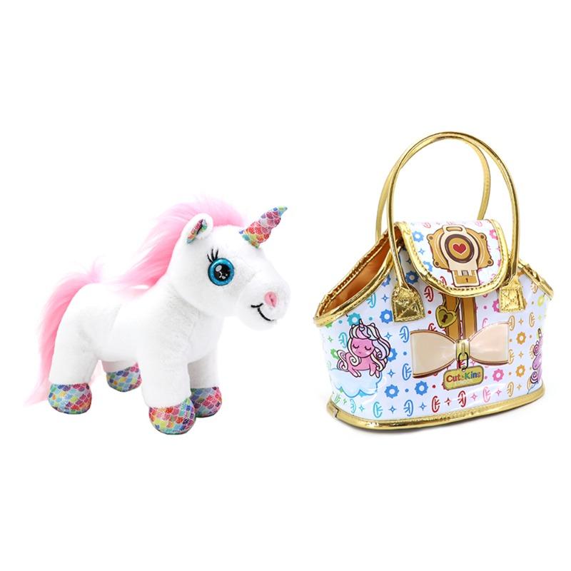 Funville Lou Lou Unicorn with Carry Case Plush - 20cm
