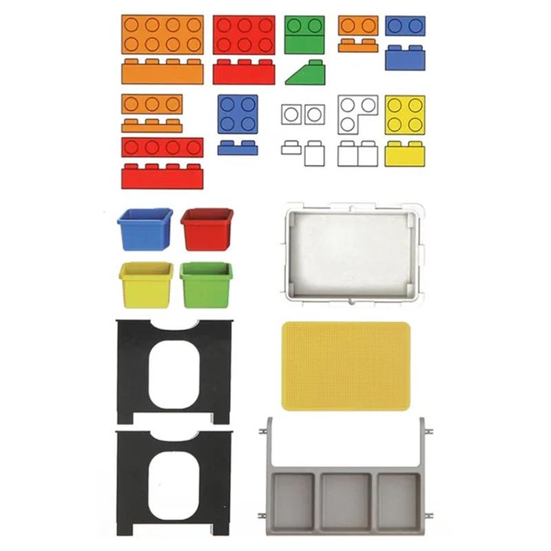 ليتل ستوري - طاولة الأنشطة 3 في 1 مع 300 مكعبات تركيب