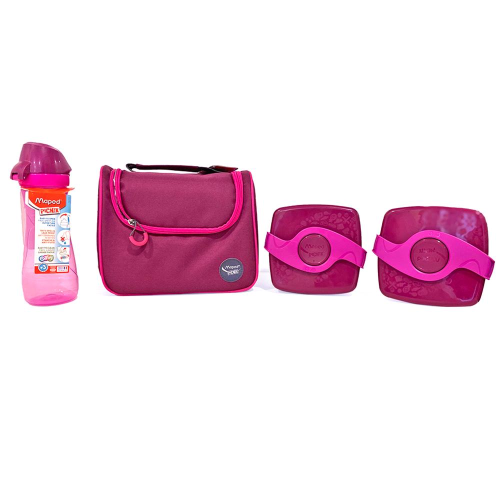 Maped Picnik Lunch Bag 4 In 1 - Purple With Pink