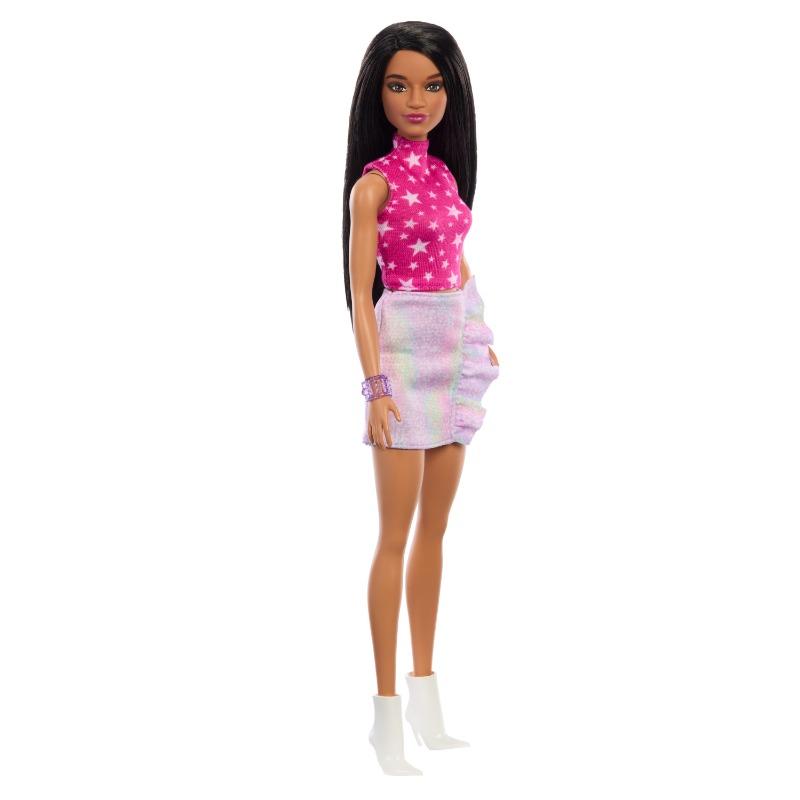 Barbie Fashion Barbie Doll in a Pink Skirt and Star-Print Blouse