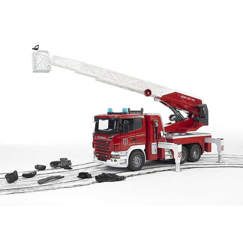Bruder Scania R-Series fire Ladder Wagon with Water Pump
